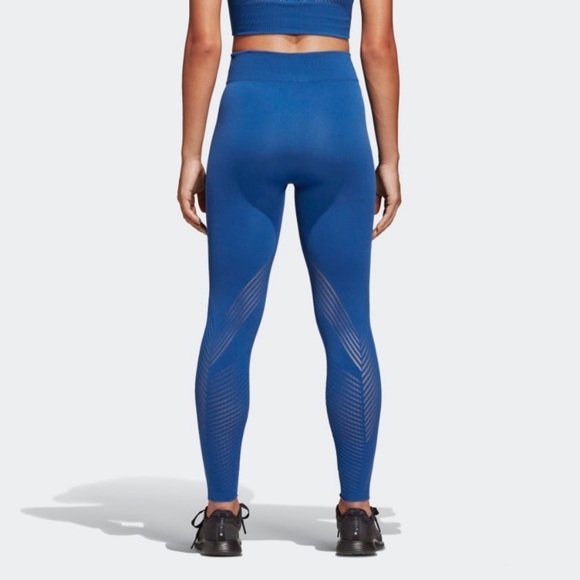 Adidas Blue Warpknit Tights - Picture 3 of 8